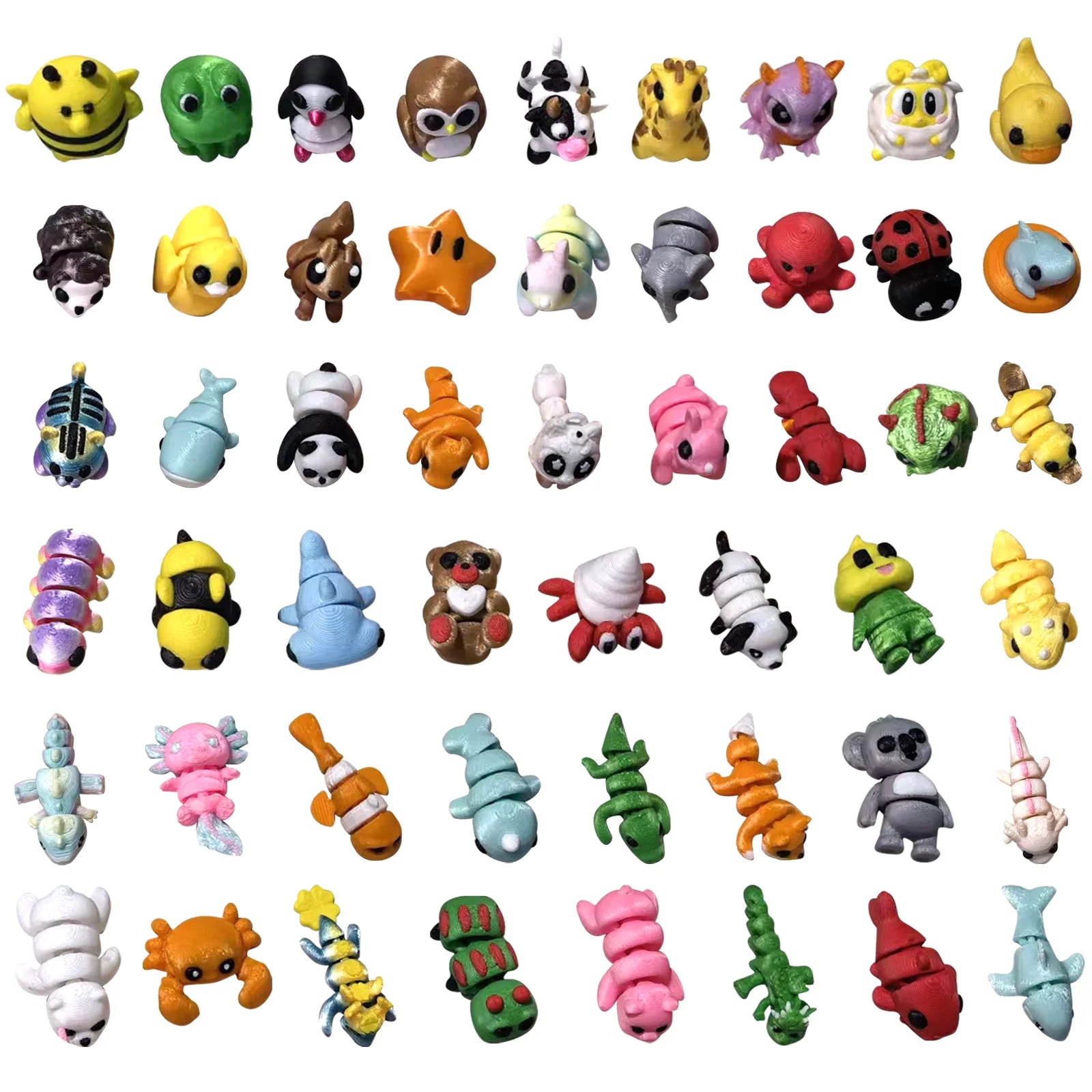Mini 3D Animal Figurines Set